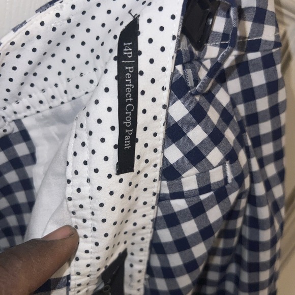 WOMEN'S TALBOTS PERFECT BLUE AND WHITE CROP PANT - SIZE 14 New - Picture 13 of 13